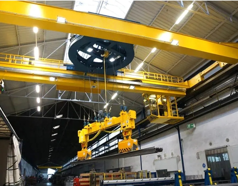 Automated Steel Plate Handling Crane